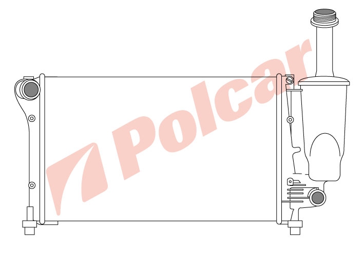 300308-1 РАДИАТОР ОСНОВНОЙ 500 x 317 x 18 mm