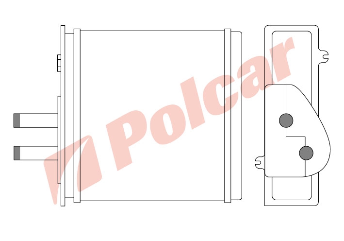 3017N8-1 PUNTO 93- РАДИАТОР ПЕЧКИ 165 x 190 x 42 mm