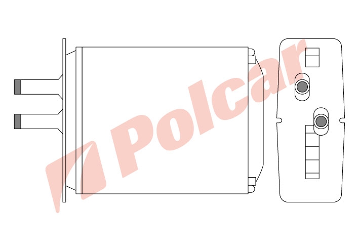3017N8-2 РАДИАТОР ПЕЧКИ  200 x 175 x 42 mm