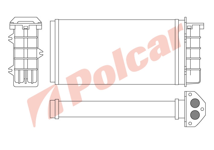3018N8-1 BRAVOMAREA РАДИАТОР ПЕЧКИ 248X140X42    FT6183