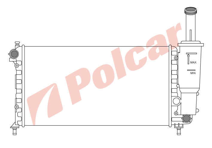 302208-6 PUNTO II  99- РАДИАТОР 580Х320  1,2B MA