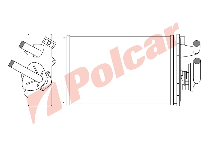 3026N82X РАДИАТОР ПЕЧКИ 250 x 156 x 42 mm