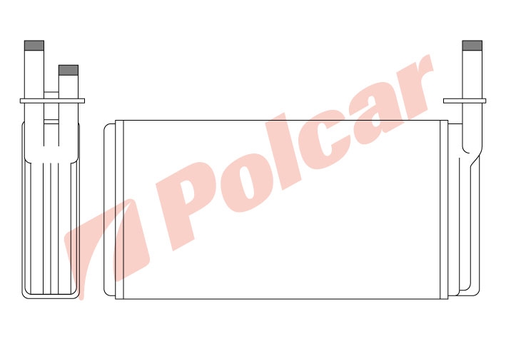 3027N8-1 РАДИАТОР ПЕЧКИ 280 x 156 x 42 mm