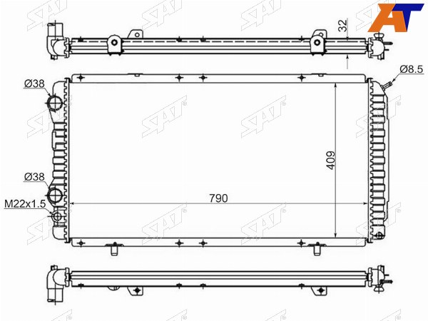 Радиатор Peugeot Boxer 94-06  Citroen Jumper 94-06  Fiat Ducato 94-02