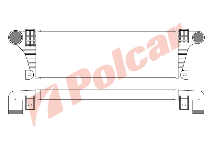 3050J8-1 РАДИАТОР ИНТЕРКУЛЕРА  630 x 220 x 63 mm 2,5 TD