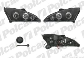 320109FE FOCUS 98-01 ФАРЫ АНГ.ГЛАЗКИ+ЛИНЗА ЧЕРНЫЕ КОМПЛЕКТ