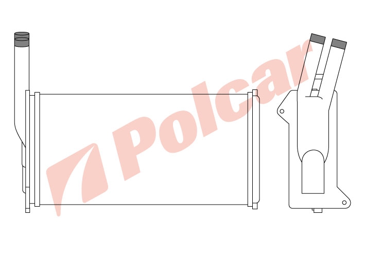 3203N8-1 РАДИАТОР ПЕЧКИ 249 x 132 x 33 mm