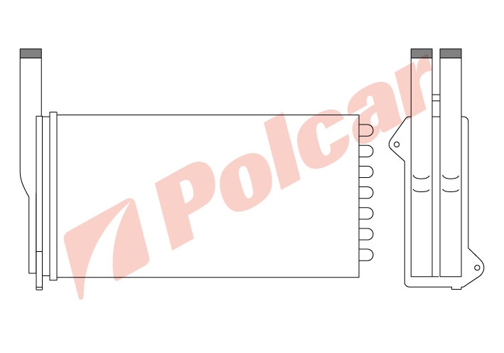 3206N8-1 ESCORT 90-99 РАДИАТОР ОТОПИТЕЛЯ 265X138X40