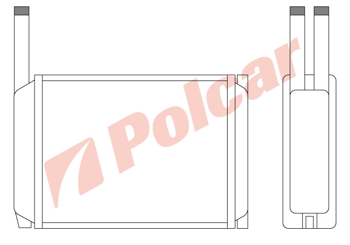 3208N8-1 РАДИАТОР ПЕЧКИ 180 x 158 x 35 mm
