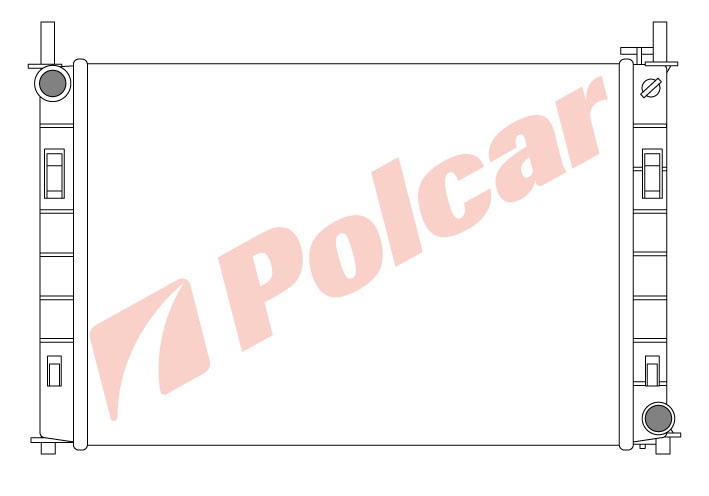 321208-2 FIESTA 02-05FUSION 04- РАДИАТОР 500X350X24 1.4:1.6 A M+-C FD2325