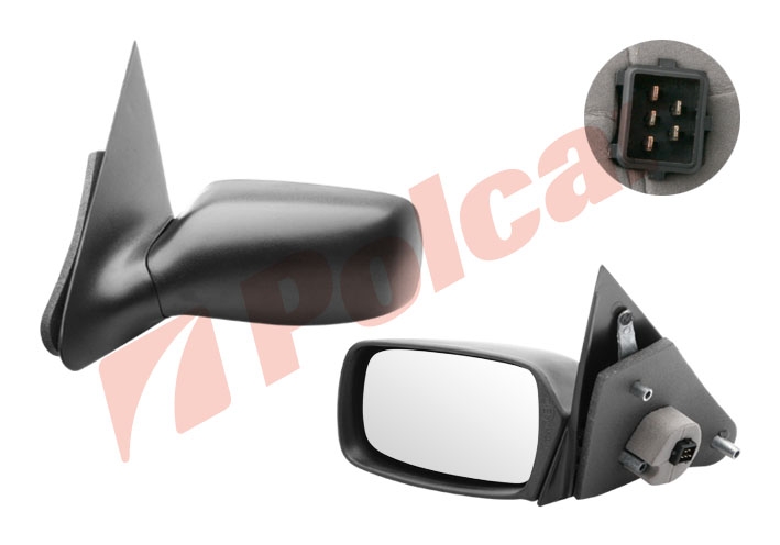 3216524M MONDEO 93-00 ЗЕРКАЛО R ЭЛ+ОБОГРЕВ, ЧЕРНОЕ, СТЕКЛО ВЫПУКЛОЕ, ХРОМ