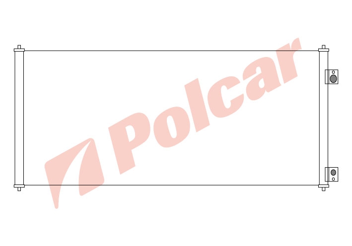 3247K8C1 TRANSIT 00-06 РАДИАТОР КОНДИЦИОНЕРА 860 x 361