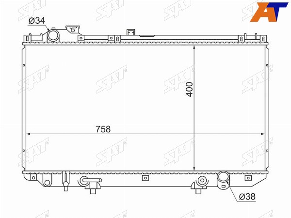 Радиатор Lexus GS300 97-04  GS400 97-99  GS430 00-04  Toyota Aristo 97-04