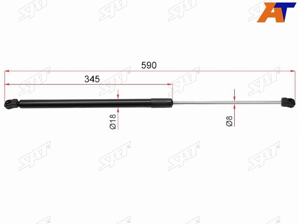 Амортизатор крышки багажника OPEL ASTRA G 98-05 (WGN)