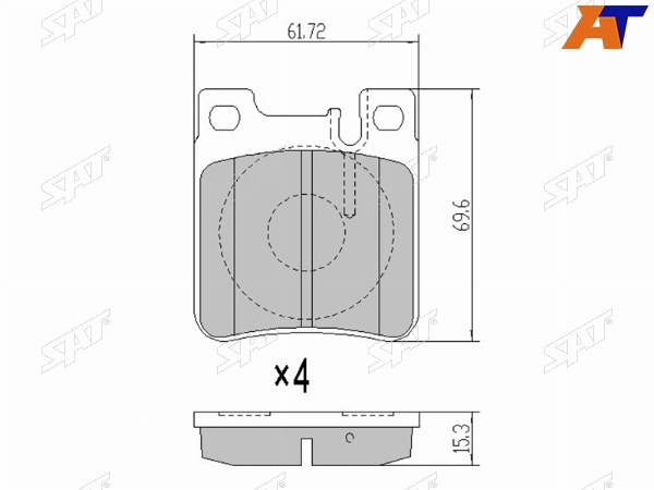 Колодки тормозные зад MERCEDES W202W203S203W220W210W124CL203C209