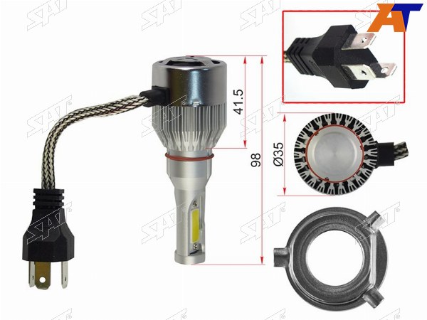 Комплект светодиодных ламп LED H4 36W3600LM