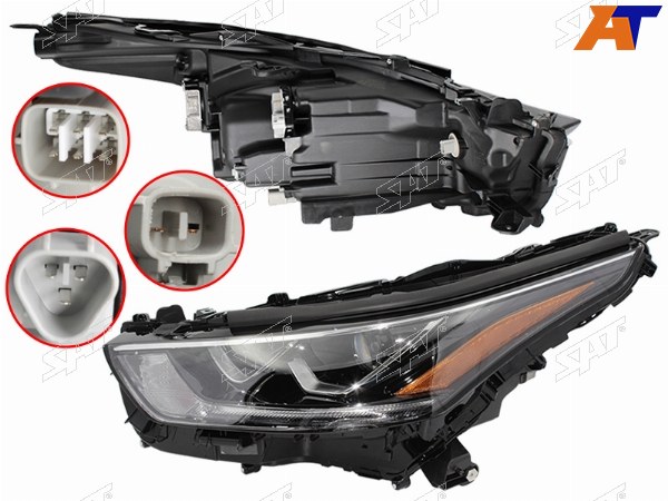 Фара TOYOTA HIGHLANDER 20- LH LED (ком-ия Люкс SAFETY)