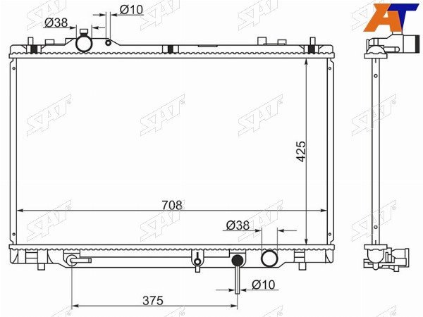 Радиатор Lexus LS460 09-17  LS460L 06-09  LS600h 06-12  LS600hL 06-12