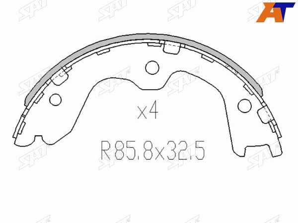 Колодки ручного тормоза Nissan Teana J31J32J33