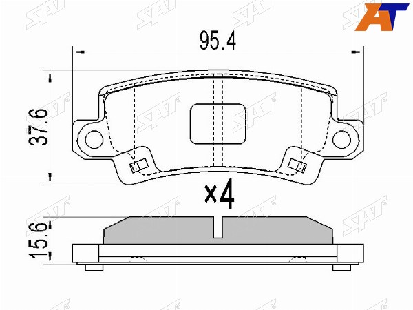 Колодки тормозные зад TOYOTA COROLLA EURO 02-06