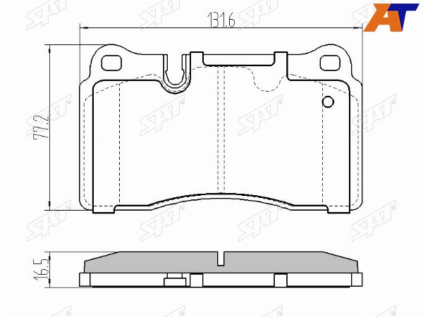 Колодки тормозные перед RANGE ROVER 05-10 RANGE ROVER SPORT 05-10