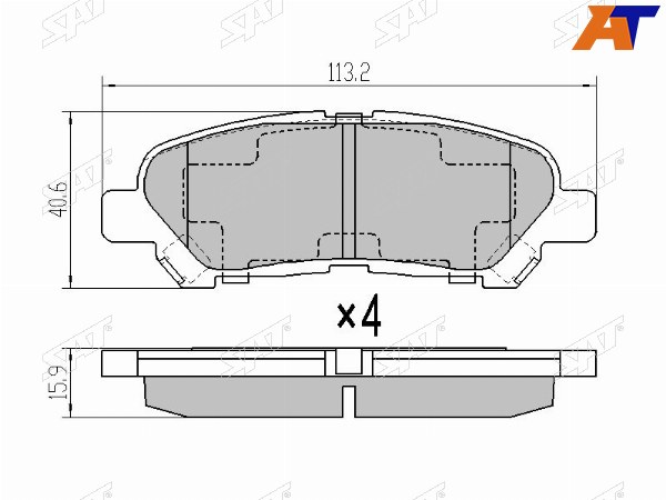 Колодки тормозные зад TOYOTA HIGHLANDER GSU 40 07-