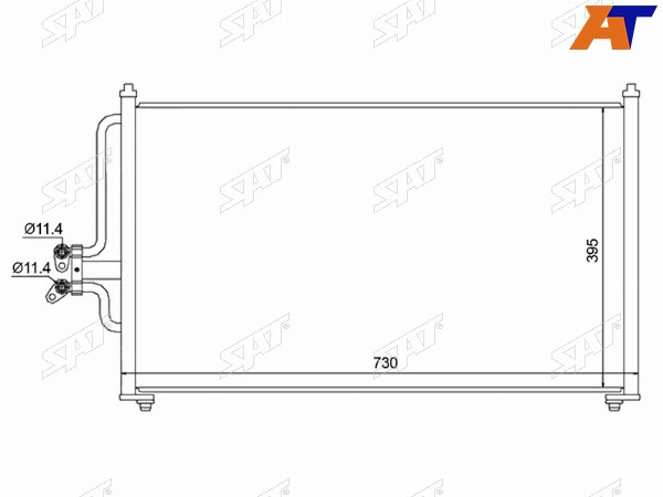 Радиатор кондиционера Ford Escape 00-12  Maverick 00-07  Mazda Tribute 00-07