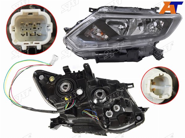 Фара NISSAN X-TRAIL 14-17 LH галоген, ДХО, с электрокорректором