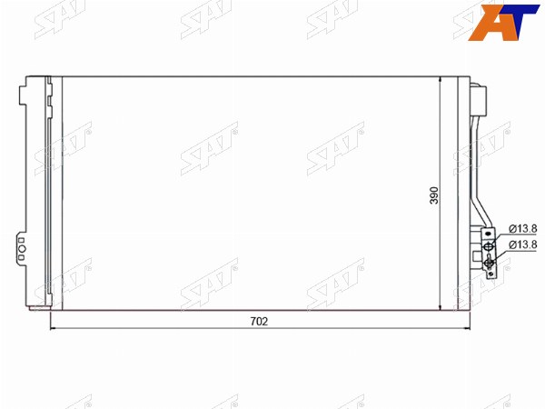 Радиатор кондиционера Mercedes-Benz Viano 03-14  Vito 03-14