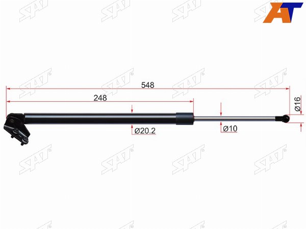 Амортизатор крышки багажника MAZDA CX-7 06- LH