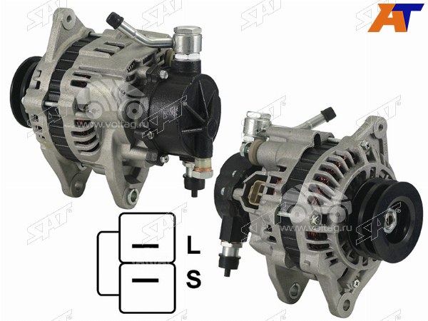 Генератор MMC L200PAJERO 2.5TD 96-07 4D56TD 12V 80A(шкив на 2 ручья)