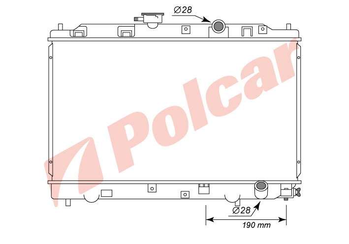 380508-2 CIVIC 88-92 РАД.570X325 1.3-1.6 M+-C