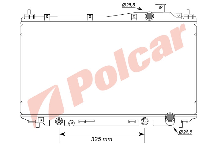 382508-2 CIVIC НВSDNCOUPE 01-  РАДИАТОР 658X351  1,4B M +-C