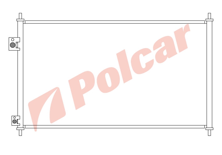 3825K8C1 CIVIC НВSDNCOUPE 01-  РАДИАТОР КОНДИЦИОНЕРА 650X360 1.4 iS 16v