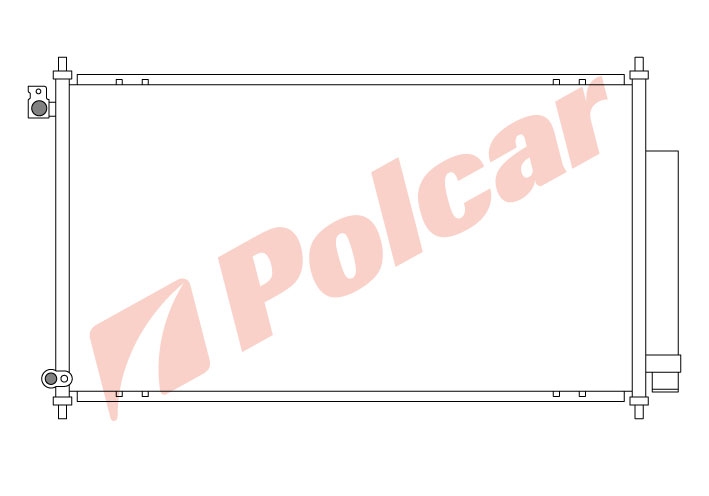 3833K8C1 ACCORD 03-08 РАДИАТОР КОНДИЦИОНЕРА 690 x 360