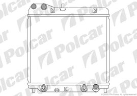 383508-1 JAZZ 0302- РАДИАТОР 376X325  1.2;1.4B ABT  +-C
