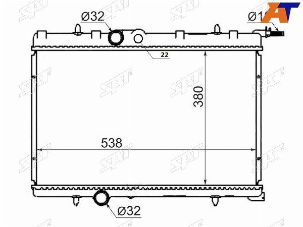 Радиатор Citroen C4 04-11  Xsara 97-06  Peugeot 206 98-09  307 01-08