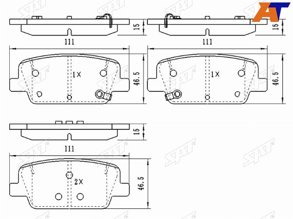 Колодки тормозные зад HYUNDAI SANTA FE 18-PALISADE 19-
