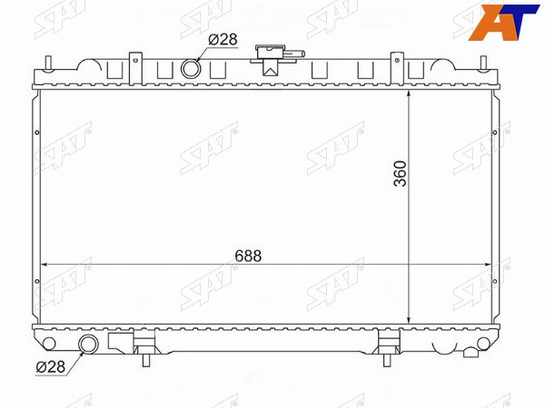 Радиатор Nissan AD 99-02  Primera 01-08  Sunny 98-04  Mazda Familia S-Wagon 98-04  Nissan Bluebi
