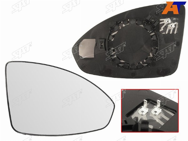 Полотно зеркала CHEVROLET CRUZE 09- RH асферическое с обогревом