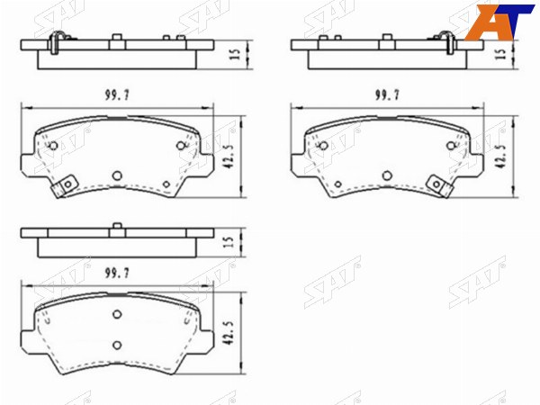 Колодки тормозные зад KIA PICANTO TAJA 11-