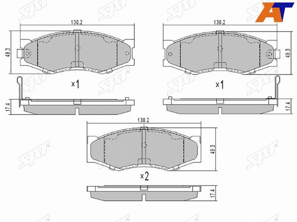 Колодки тормозные перед NISSAN DATSUN D21