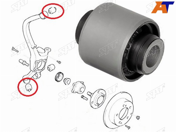 Сайлентблок верхний задней цапфы MITSUBISHI DIAMANTESIGMAMAGNA 94-05сайлентблок заднего амортизат