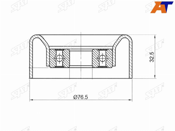 Ролик приводного ремня натяжителя HYUNDAI STAREXKIA SORENTO 2,5D (необходимо 2шт)