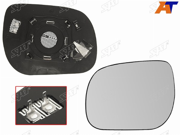 Полотно зеркала TOYOTA RAV4 05-13 LH сферическое с обогревом