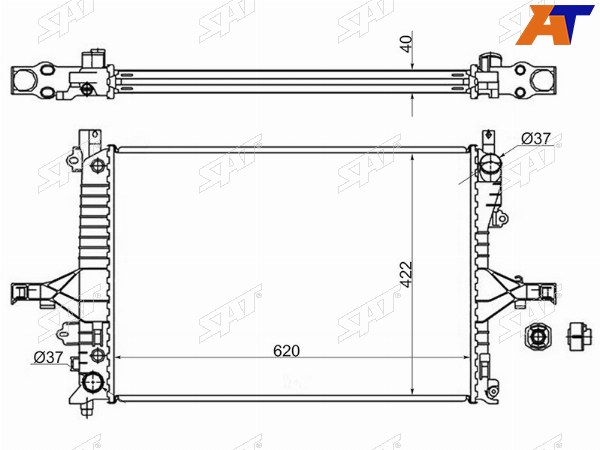 Радиатор Volvo S60 00-10  S80 98-06  V70 00-07  XC70 00-07