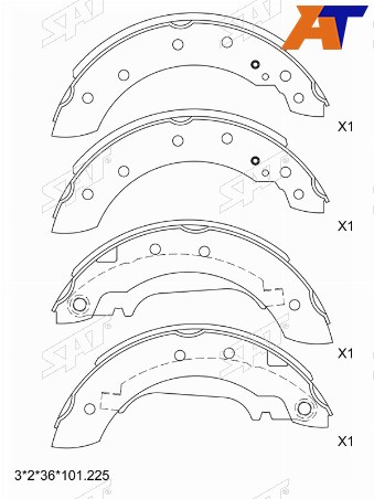 Колодки тормозные зад RENAULT LOGAN 04-LADA LARGUS 12-PEUGOET 106206306