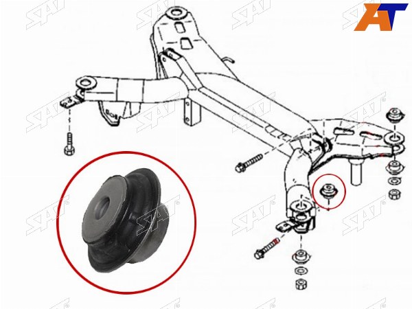 Сайлентблок задней балки MAZDA 6 02-12 RH
