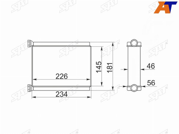 Радиатор отопителя салона TOYOTA LAND CRUISER 100 98-07