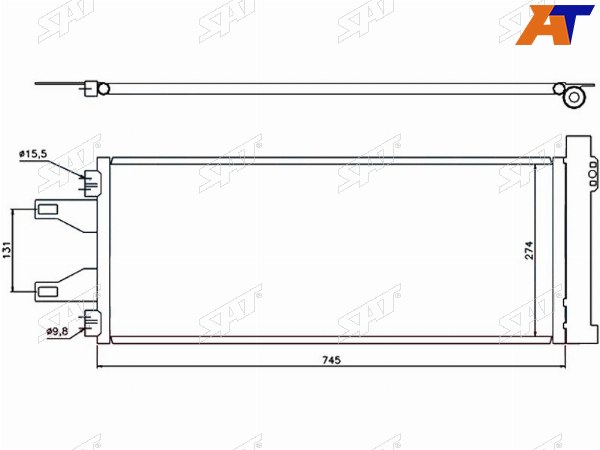 Радиатор кондиционера Peugeot Boxer 06-  Citroen Jumper 06-  Fiat Ducato 06-